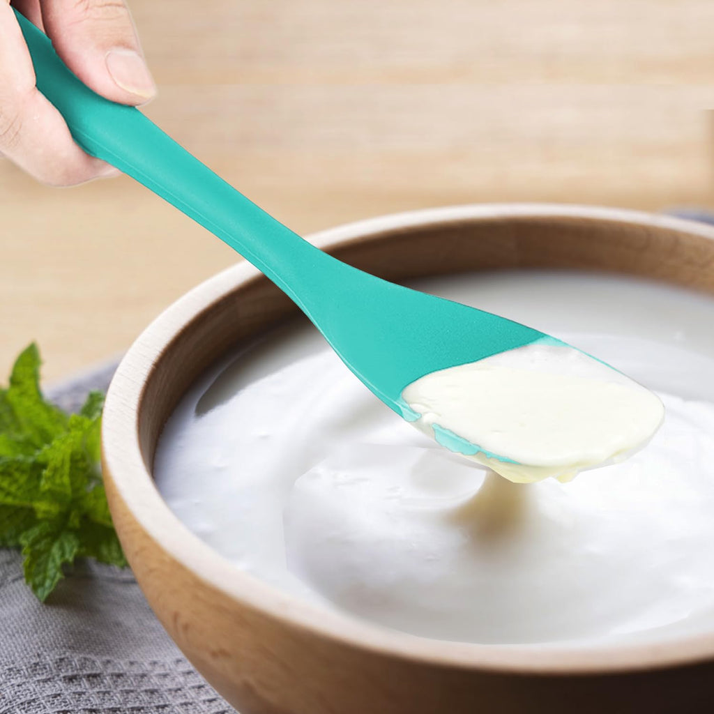 Upgrade Silicone Spatula Spoon Set,VOVOLY Heat Resistant Rubber Spoonula, Seamless Non-Stick Flexible Scrapers for Baking Mixing Tool,3 Pack,