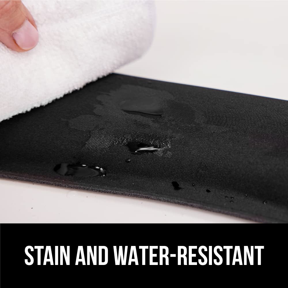 GORILLA GRIP Silky Memory Foam Wrist Rest for Computer Keyboard, Mouse, Ergonomic Design for Typing Pain Relief, Desk Pads Support Hand and Arm, Mousepad Rests, Stain Resistant, 2 Piece Pad, Black