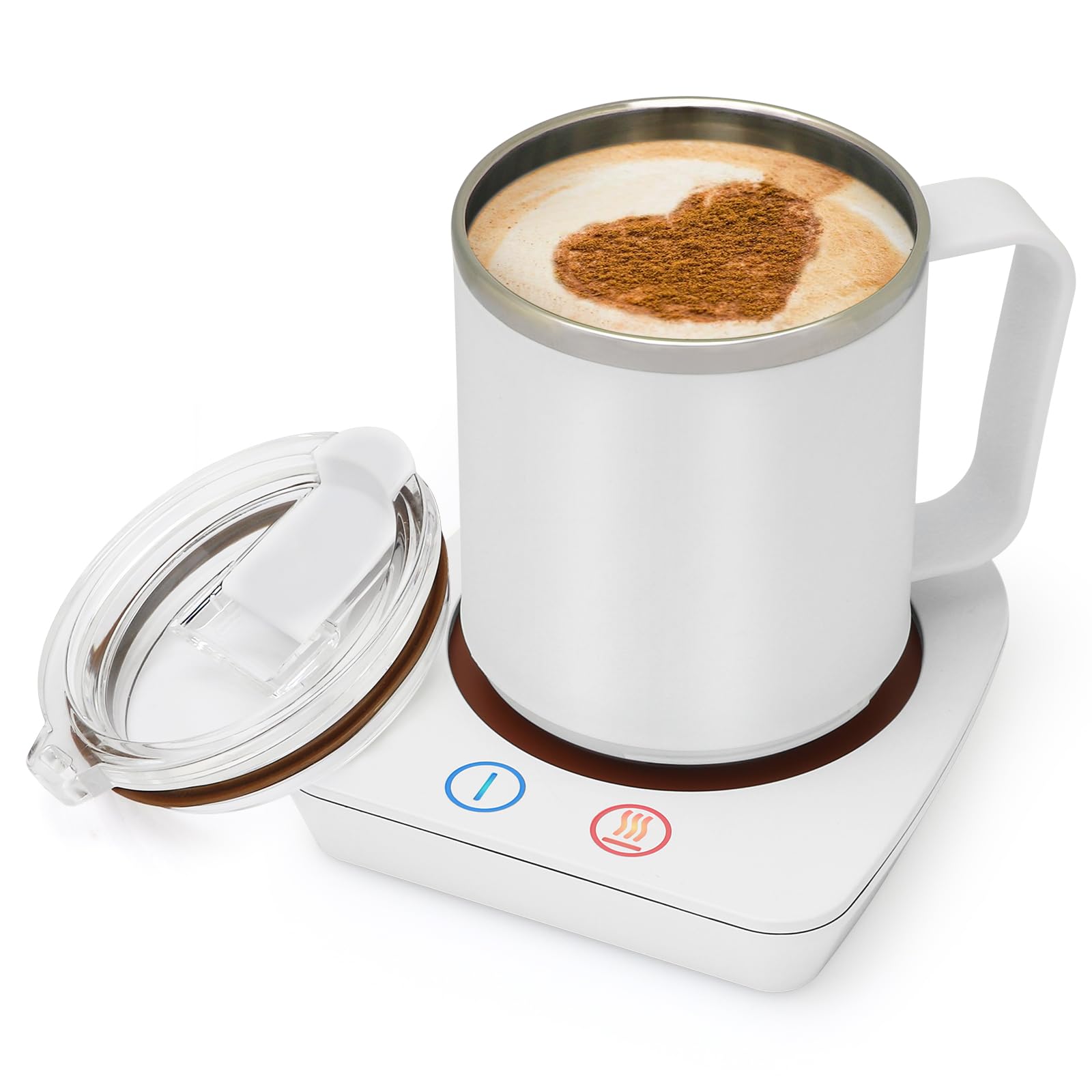 VOBAGA Imitation Wood Grain Coffee Cup Warmer & Mug Warmer for Desk, Electric Coffee Warmer Plate with 3-Temp Settings for Tea, Cocoa, Milk with Auto Shut Off After 4 Hours, Coffee Gifts for Women Men