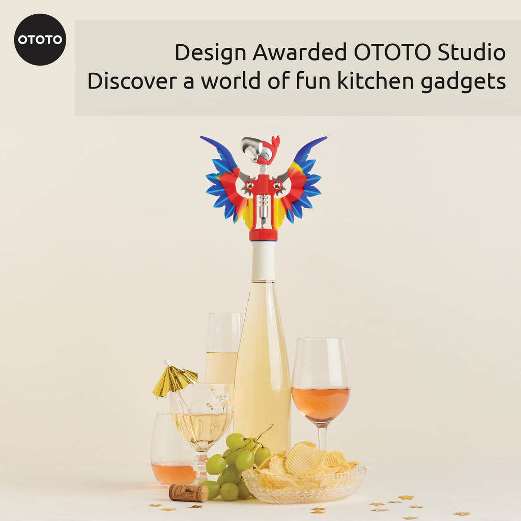 OTOTO Vino Spooky Bat 2-in-1 Wine & Beer Opener, Corkscrew & Bottle Opener - Goth Wine Accessories & Gifts for Wine Lovers