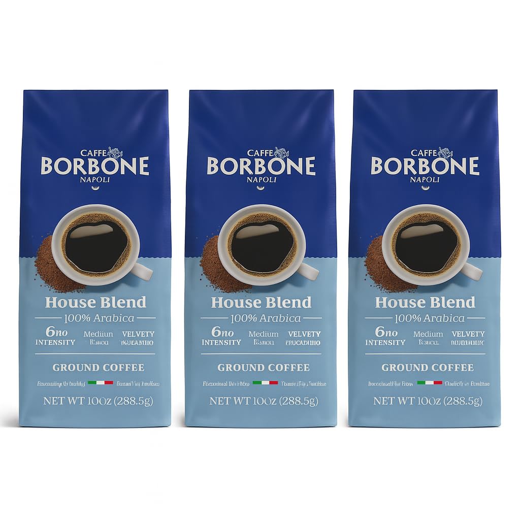 Caffè Borbone Ground Coffee, Crema Classica, Premium Coffee Blend, Full-Bodied, Balanced, Creamy and Smooth Taste, Made in Italy - 8.8 ounce (Pack of 4)