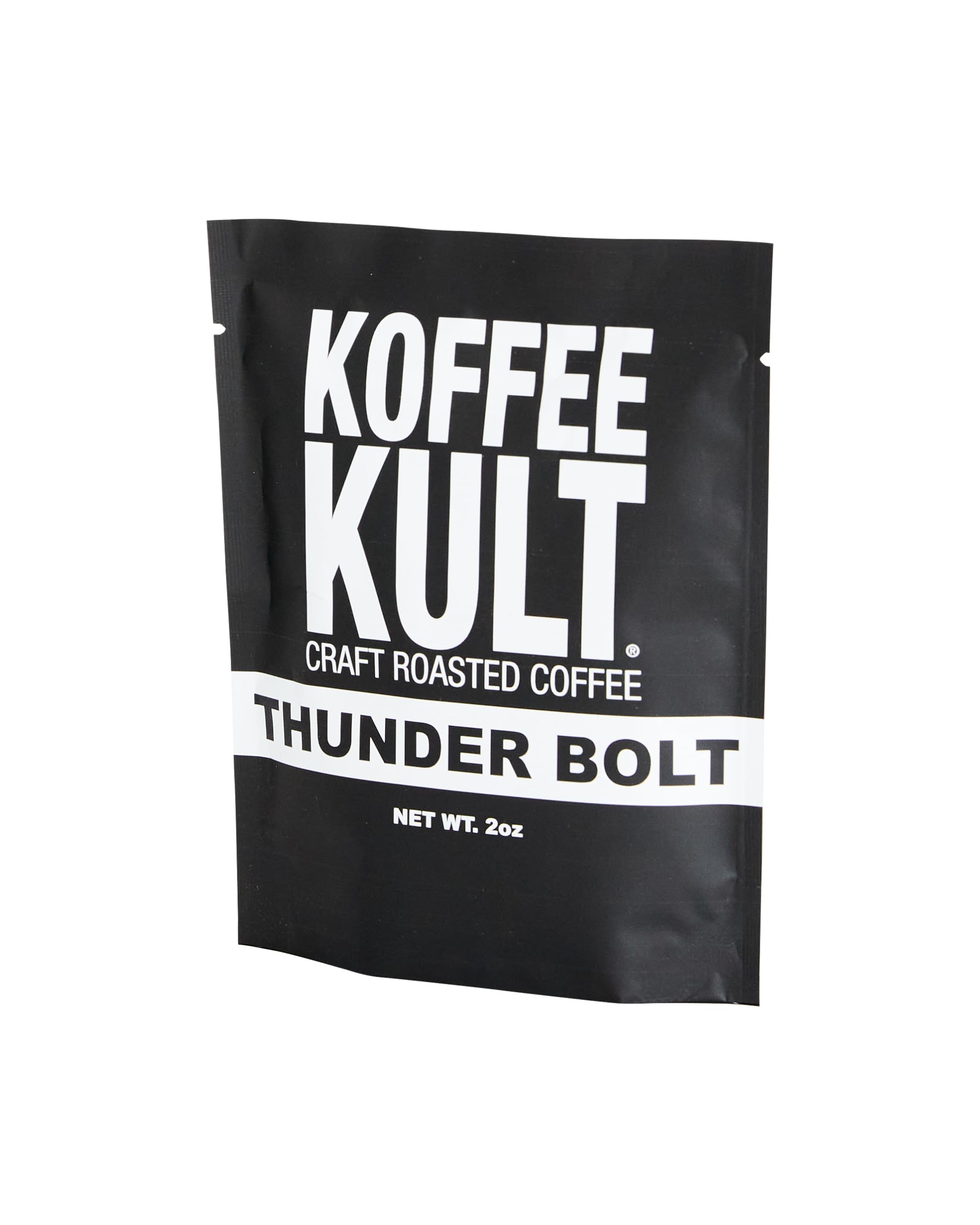 Koffee Kult Thunder Bolt 2oz Whole Bean Coffee - Our Darkest Roast for Coffee Maker & Grinder Enthusiasts - Perfect Beans for Caffeine Lovers Seeking Bold, Rich Flavors