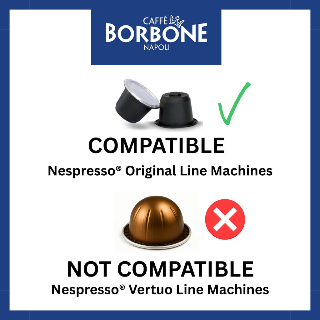 Caffè Borbone Blue Blend Nespresso Compatible Espresso Coffee Pods, 100 Count Espresso Pods