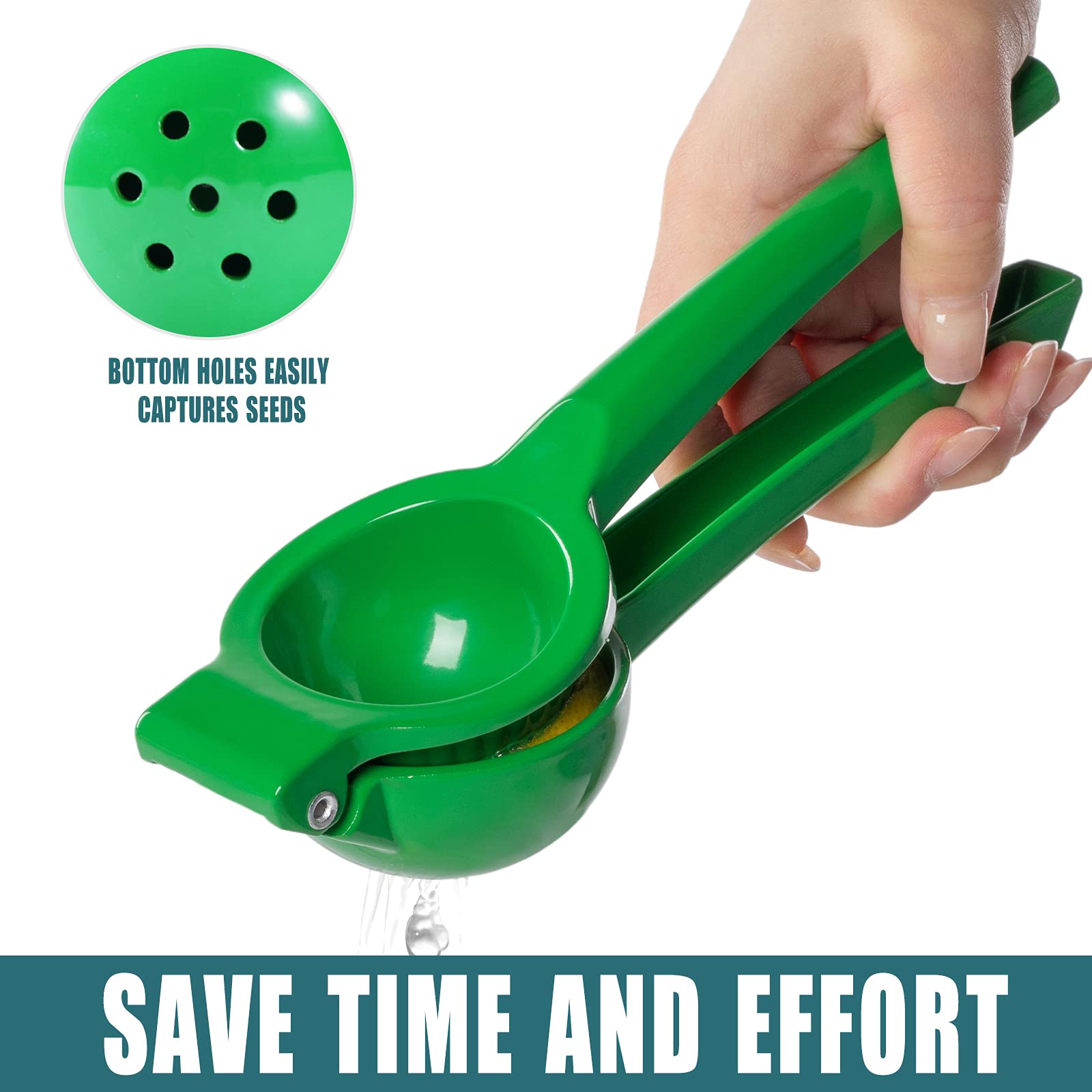 Manual Juicer Citrus Lemon Squeezer, Fruit Juicer Lime Press Metal, Professional Hand Juicer Kitchen Tool(Yellow）