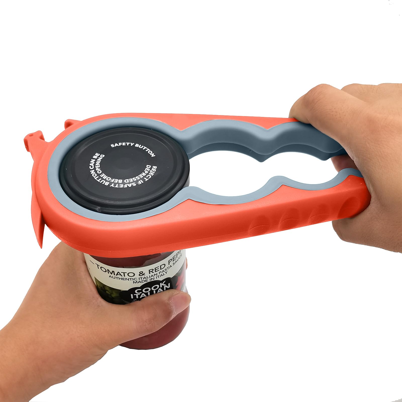 Otstar Jar Opener Bottle Opener and Can Opener for Weak hands, Seniors with Arthritis and Anyone with Low Strength, Mutil Jar Opener Get Lids Off Easily (Blue and Grey)