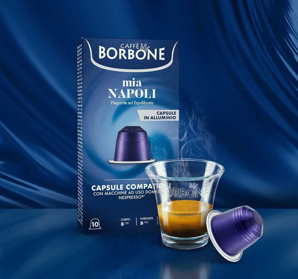 Caffè Borbone Espresso Intenso Aluminum Capsules Compatible with Nespresso Original Machines, Dark Roast, 100 Count