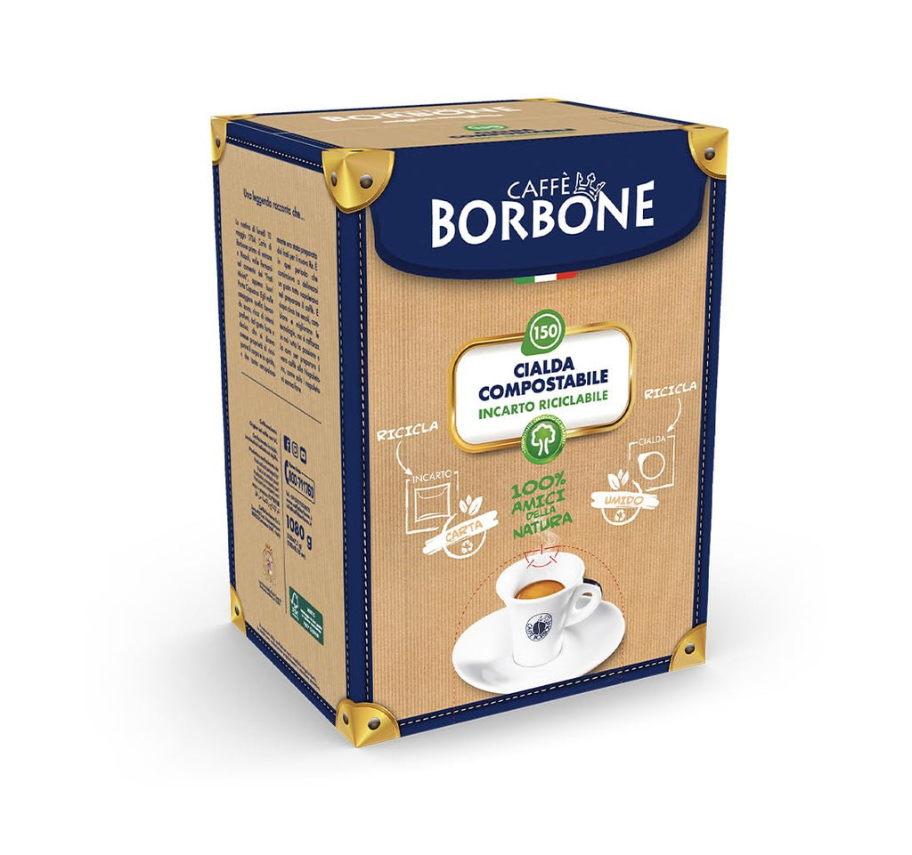 Caffè Borbone Espresso Paper Pods, Blue Blend, Balanced and Full-Bodied, Medium Roast ESE Pods, Authentic Italian Espresso - 150 Count