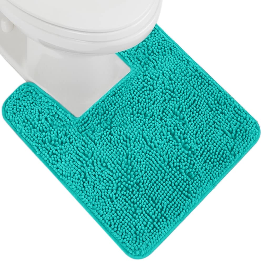 GORILLA GRIP Bath Rug Mat, Thick Soft Absorbent Chenille, Quick Dry Microfiber Mats, Rubber Backing Washable Shower Floor Rugs, US Designed Bathroom Bathmat Home Decor Accessories, 24x17, Grey