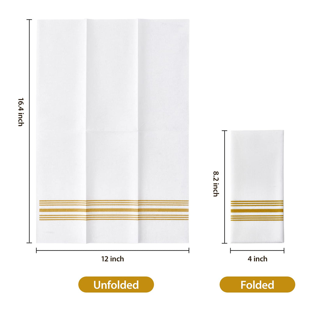 Vplus 150 PACK Guest Towels Disposable Bathroom, Decorative Bathroom Napkins, Soft, and Absorbent Disposable Paper Hand Towel for Dinners, Kitchen, Parties, Weddings, Christmas Party