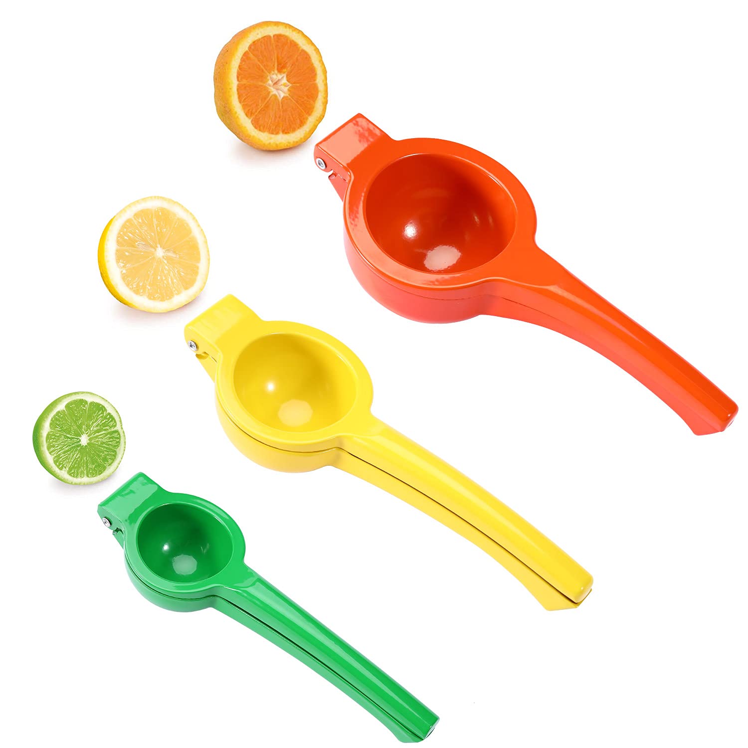 Manual Juicer Citrus Lemon Squeezer, Fruit Juicer Lime Press Metal, Professional Hand Juicer Kitchen Tool(Yellow）