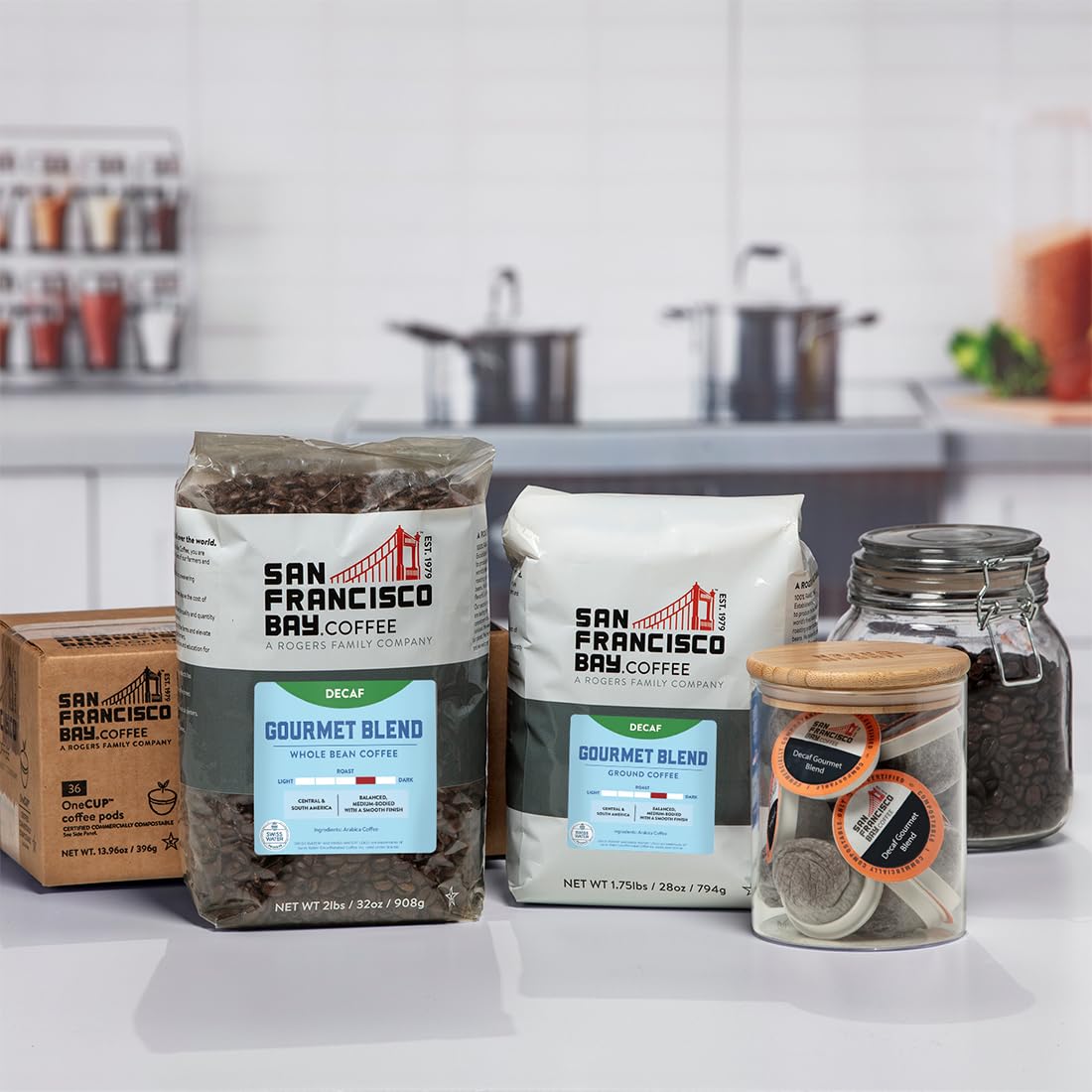 San Francisco Bay Ground Coffee, Bay Bridge Blend (28 oz Bag), Medium Roast Coffee
