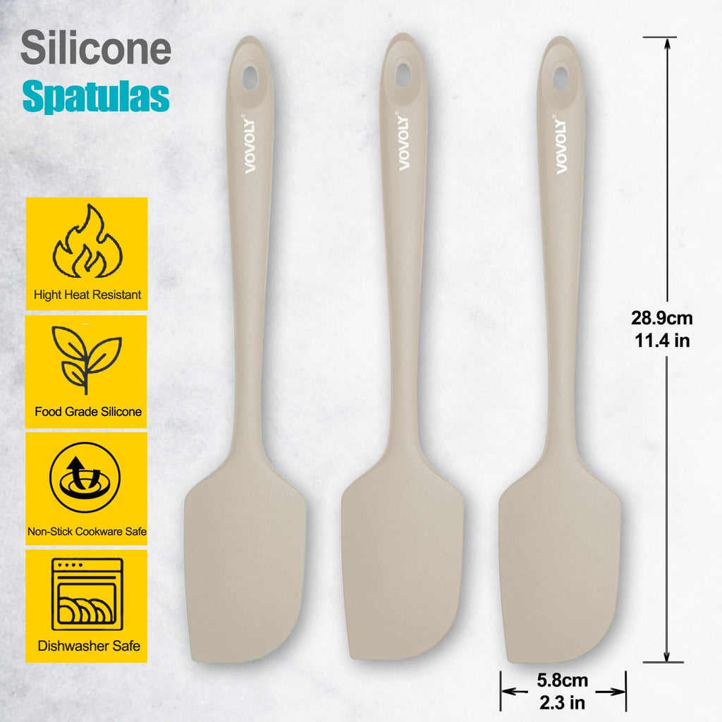 Silicone Spatulas and Scraper Bundle, High Heat Resistant,Great for Baking Cooking