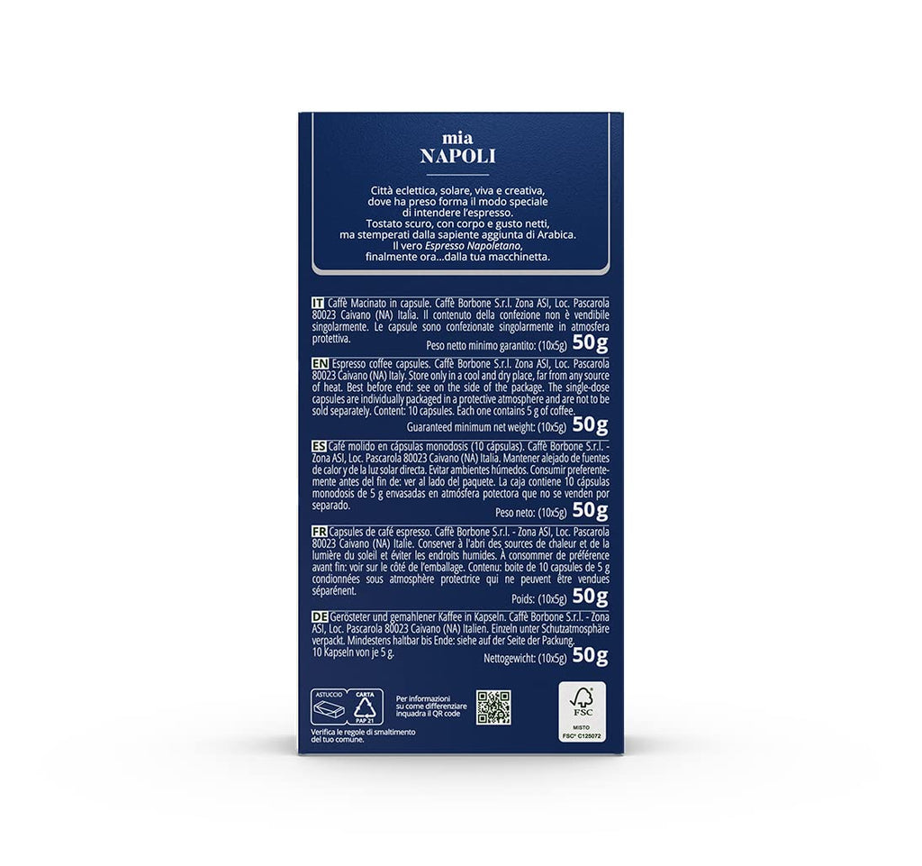 Caffè Borbone Espresso Intenso Aluminum Capsules Compatible with Nespresso Original Machines, Dark Roast, 100 Count