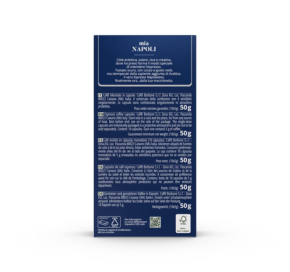 Caffè Borbone Espresso Intenso Aluminum Capsules Compatible with Nespresso Original Machines, Dark Roast, 100 Count
