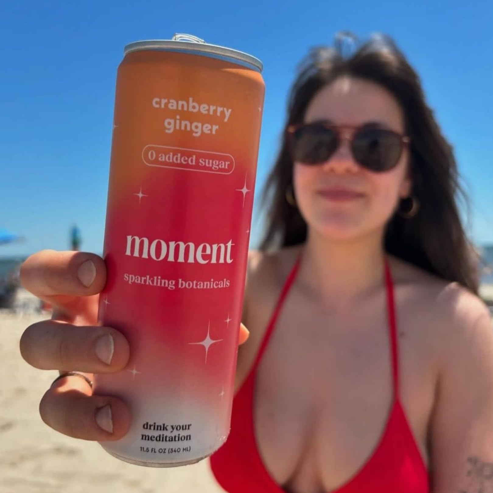 Moment Botanical Soda (Shark Tank) - Calm, Clarity & Relaxation with L-Theanine & Ashwagandha - Non Alcoholic Drinks for Adults - Sparkling Adaptogen Drink - 0 Sugar 0 Caffeine - 12 Pack 11.5 fl oz
