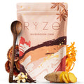 RYZE SUPERFOODS Mushroom Chai with 6 Organic Adaptogenic Mushrooms for Better Energy, Focus, Digestion, Immunity with USA Grown Lion's Mane, Turkey Tail, Shiitake, Reishi - Gluten Free, 20 Servings