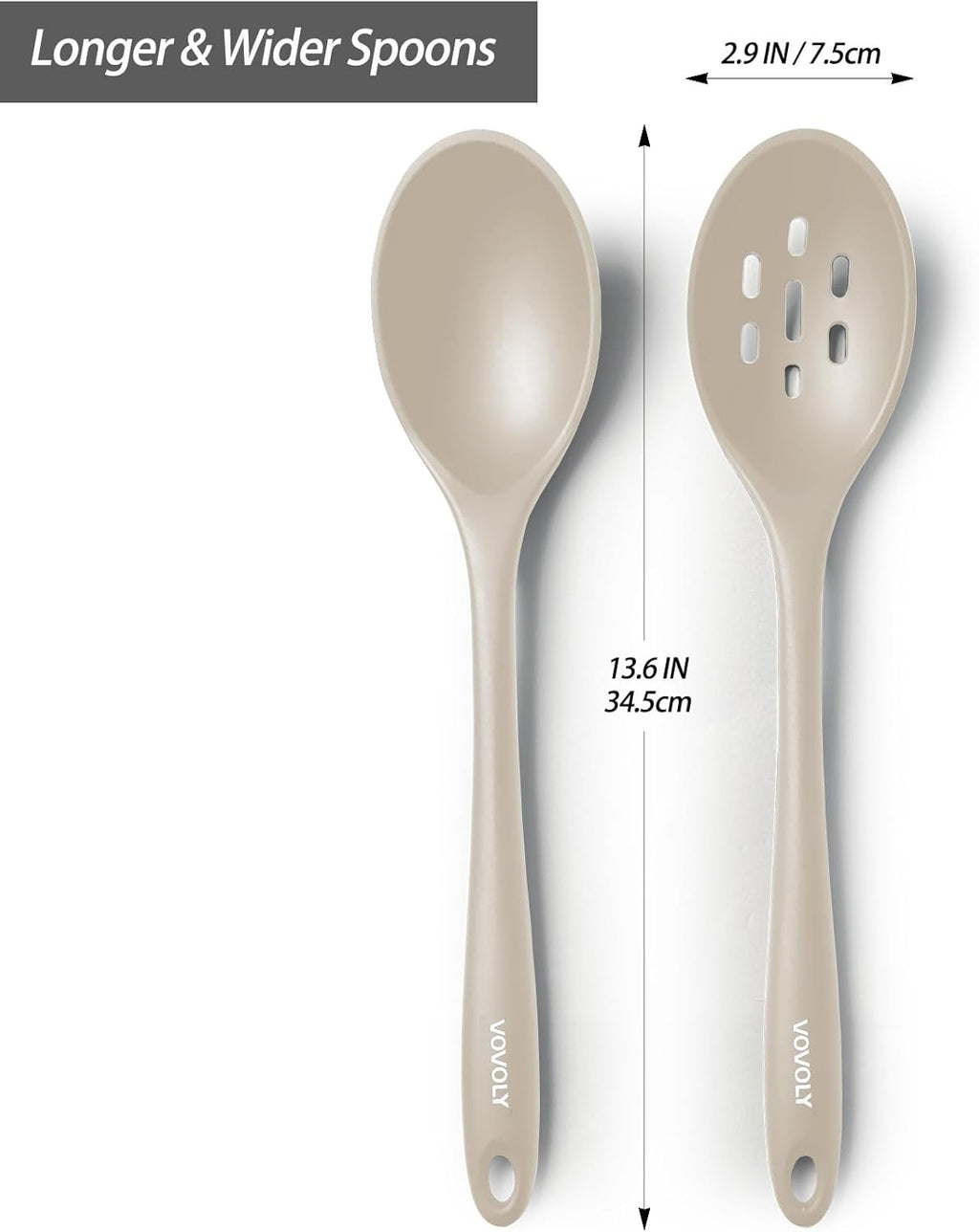 Silicone Spatula and Spoon Set, High Heat Resistant Non-scrach Kitchen Utensils for Non Stick Cookware