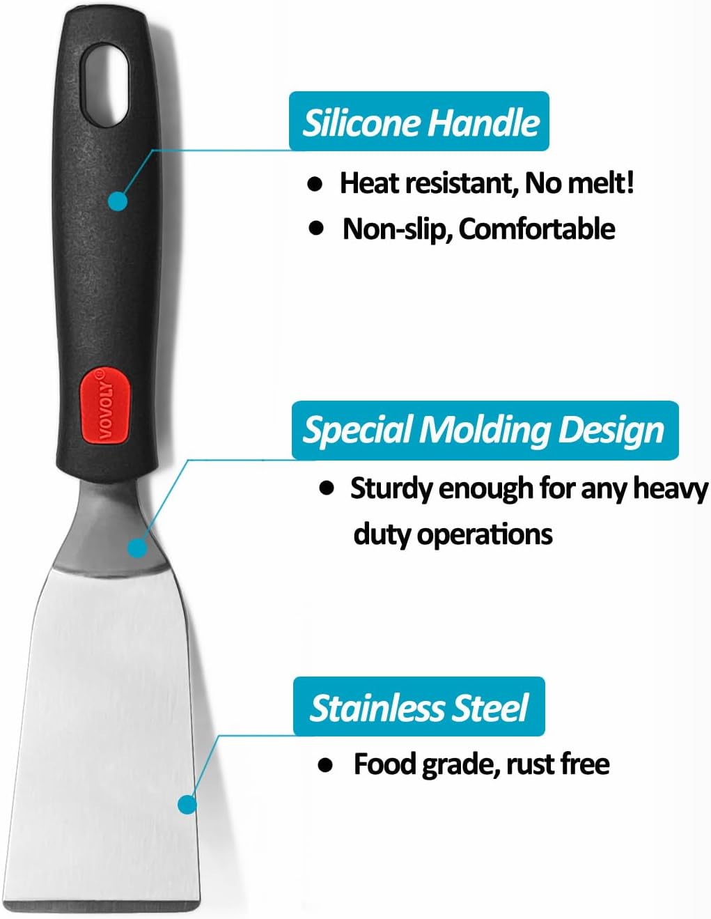 Professional Mini-Brownes Spatula, Stainless Steel Cutter and Serve Turner for Serving, Flipping or Cooking, Ideal for Serving, Tiramisu, Cakes, Lasagna or Cookie, Solid