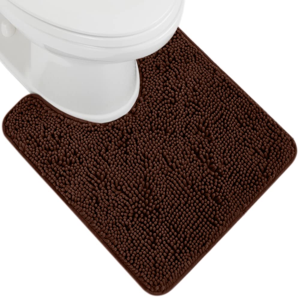 GORILLA GRIP Bath Rug Mat, Thick Soft Absorbent Chenille, Quick Dry Microfiber Mats, Rubber Backing Washable Shower Floor Rugs, US Designed Bathroom Bathmat Home Decor Accessories, 24x17, Grey