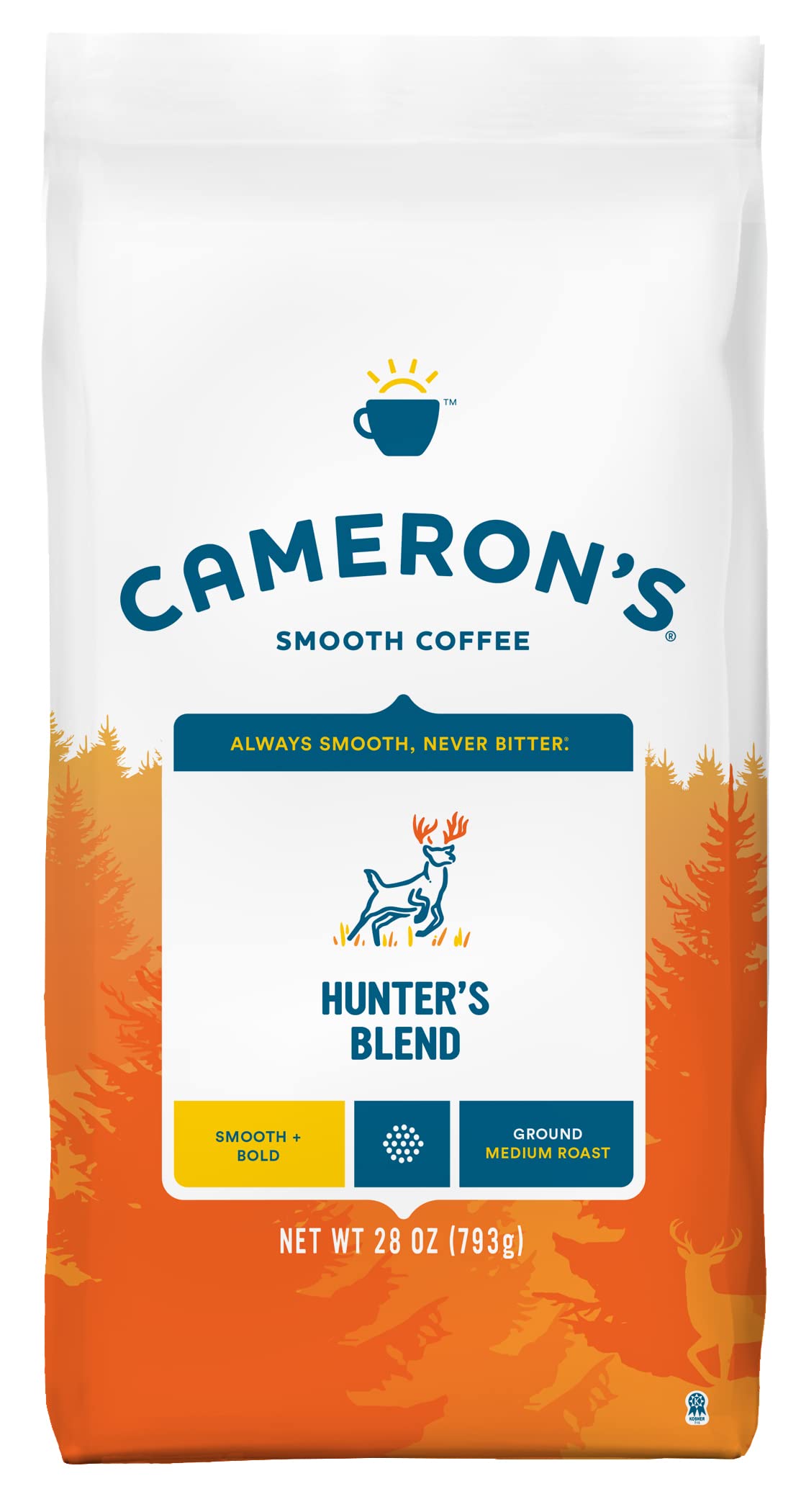 Cameron's Coffee Roasted Ground Coffee Bag, Dark Chocolate Mocha, Smooth Flavored Coffee, Sustainable, Small-batch Roasted, 28 Ounce (Pack of 1)