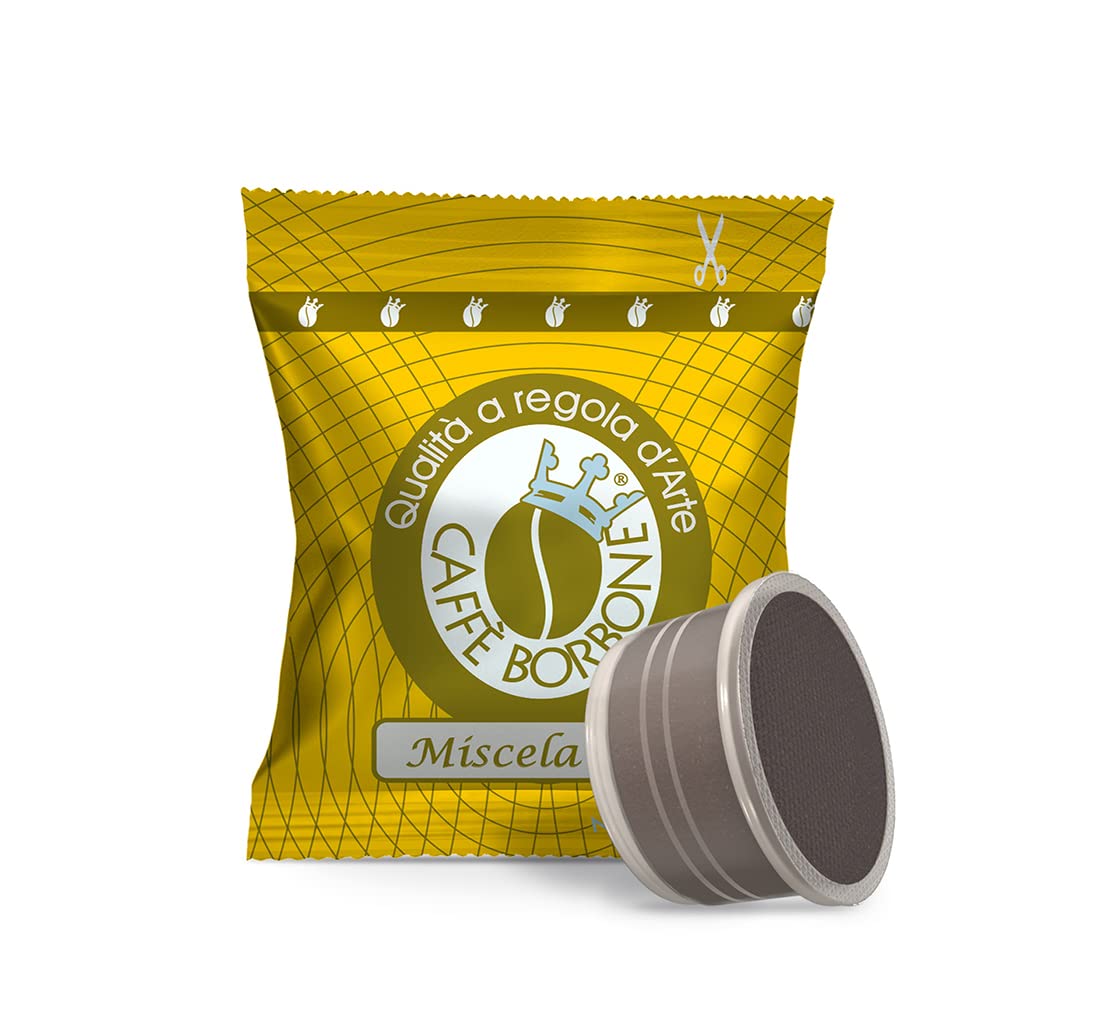 Caffè Borbone Compatible Lavazza Espresso Point 100 Coffee Pods, Blue Blend with Refined Taste, Powerful Character and Intense Aroma, Roasted and Freshly Packaged in Italy
