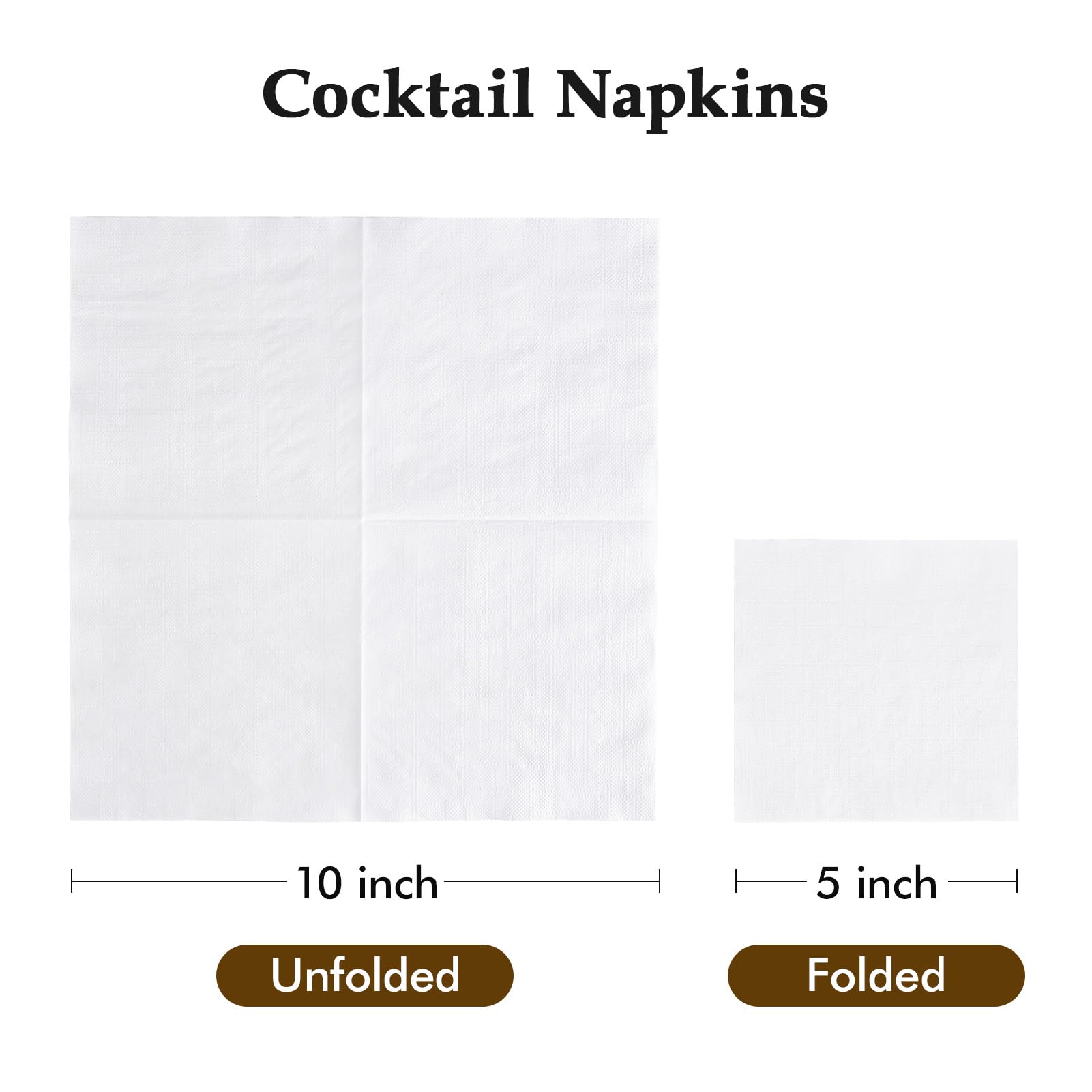 Vplus 200 Pack Cocktail Napkins Paper, 3-Ply Beverage Napkins, Disposable Gold Square Napkins, Perfect for Restaurant, Event, Bar, Wedding, Baby Shower and Birthday Party