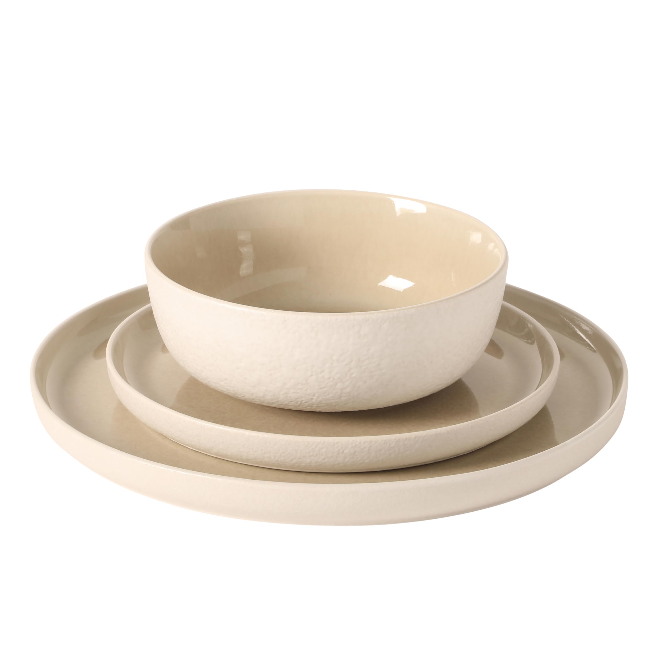 Gibson Elite Soho Lounge Square 16-Piece Dinnerware Set, Service for 4, Reactive Glaze Stoneware Plates and Bowls, Modern Dishes, Microwave & Dishwasher Safe – Red and Black