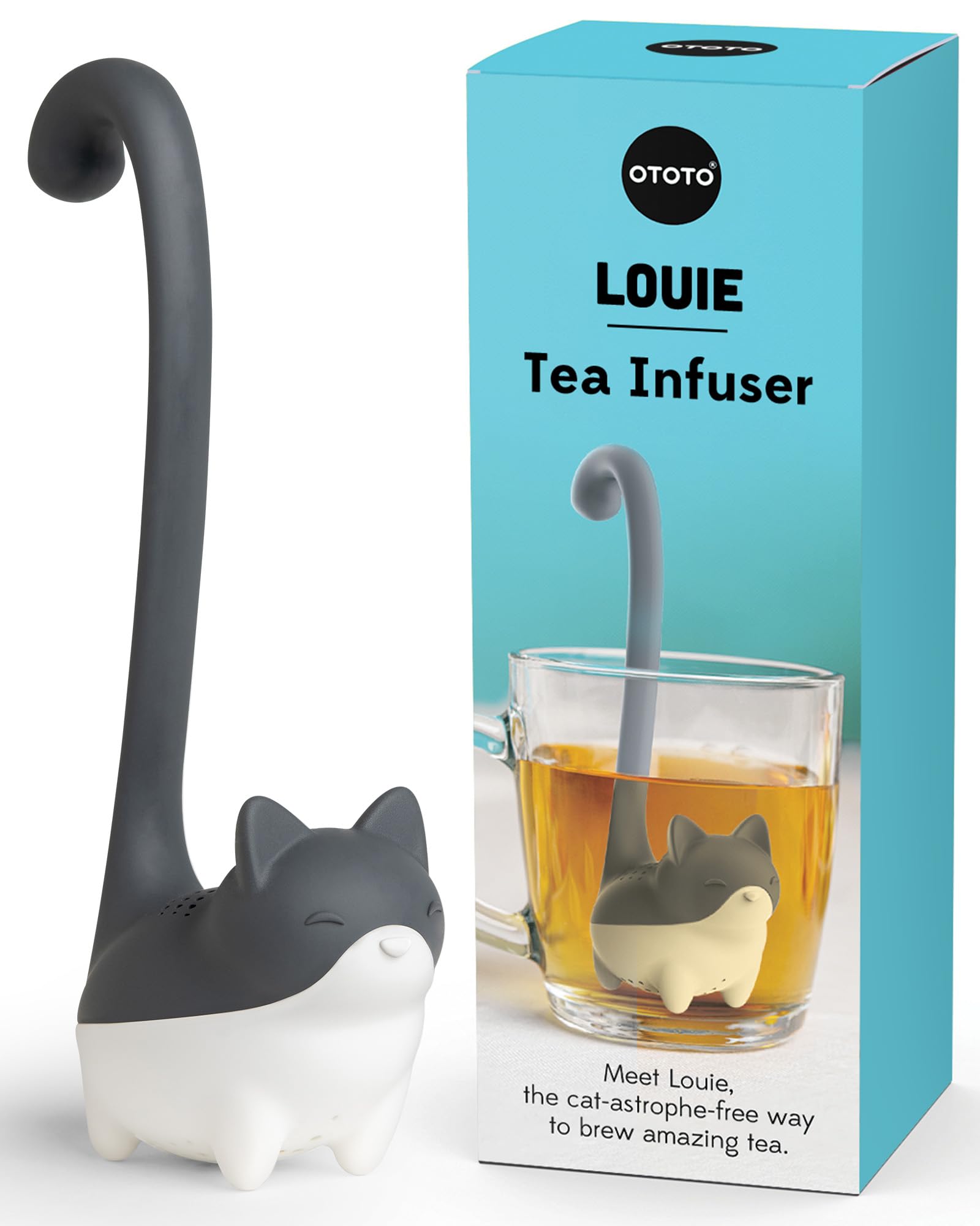 Cute Tea Infuser by OTOTO - Loose Leaf Tea Steeper, Tea Accessories, Tea Diffusers, Tea Infuser for Loose Leaf Tea, Tea Strainers, Cute Gifts, Tea Gift Set, Kitchen Gifts, Cooking Gadgets