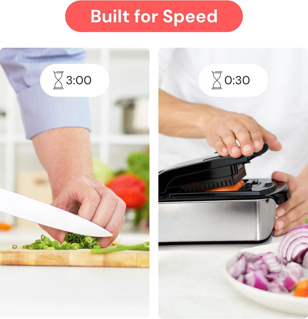 Fullstar The Original Pro Chopper - Vegetable Chopper and Spiralizer, Food Chopper with Container, Fruit Slicer, Kitchen Gadgets & Gifts, Home Essentials (4 in 1, White)