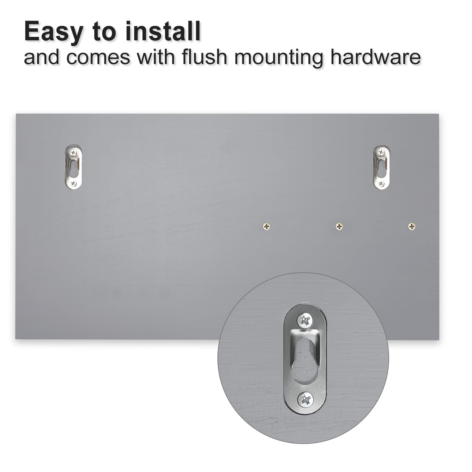 Mail Organizer for Wall Mount – Key Holder with Shelf Includes Letter Holder and Hooks for Coats, Dog Leashes – Rustic Wood with Flush Mounting Hardware (16.5” x 8.7” x 3.5”)