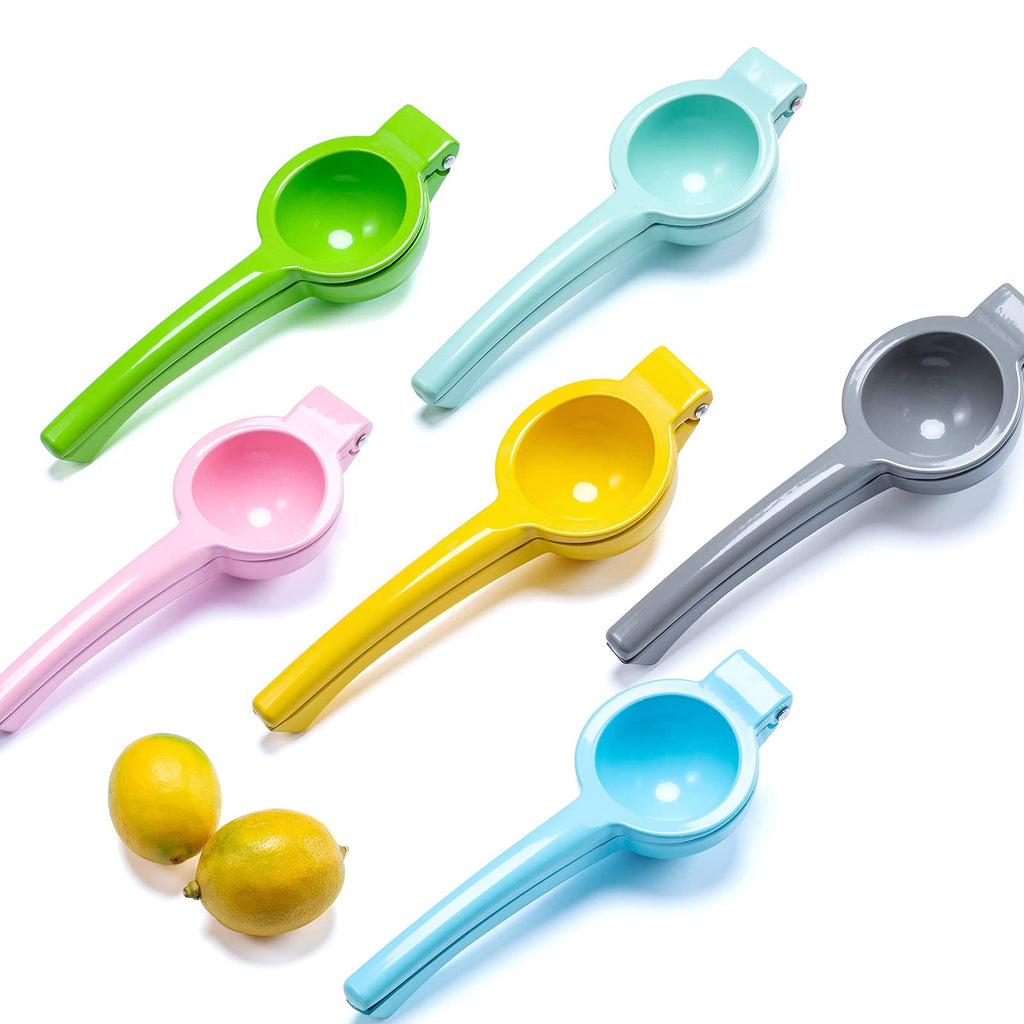 Manual Juicer Citrus Lemon Squeezer, Fruit Juicer Lime Press Metal, Professional Hand Juicer Kitchen Tool(Yellow）