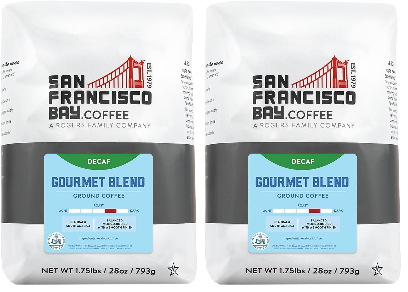 San Francisco Bay Ground Coffee, Bay Bridge Blend (28 oz Bag), Medium Roast Coffee