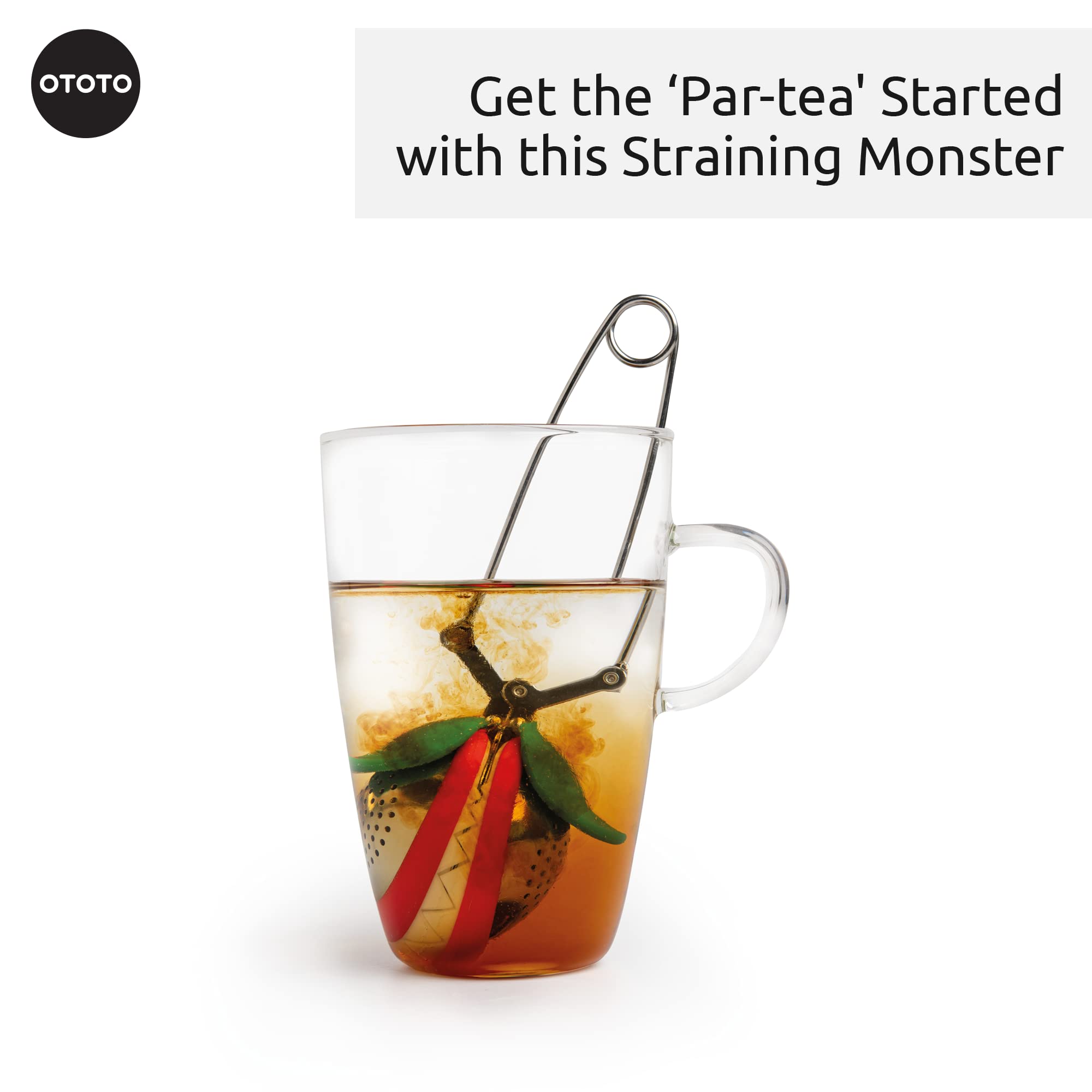 Cute Tea Infuser by OTOTO - Loose Leaf Tea Steeper, Tea Accessories, Tea Diffusers, Tea Infuser for Loose Leaf Tea, Tea Strainers, Cute Gifts, Tea Gift Set, Kitchen Gifts, Cooking Gadgets