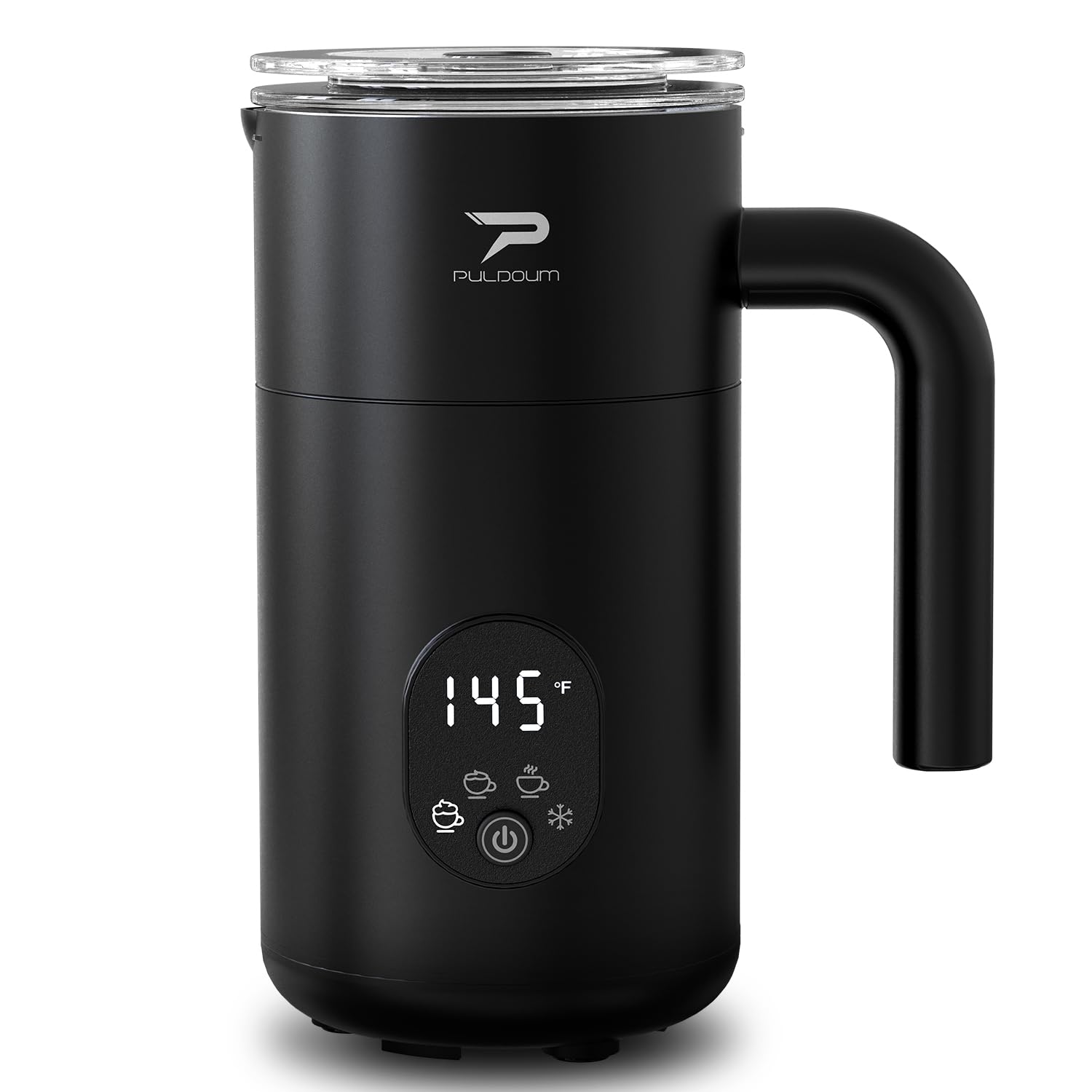 Milk Frother, Electric Milk Frother and Steamer 4 in 1 Automatic Coffee Steamer Frother, 11.8OZ / 350ML Warm and Cold Foam Frother for Coffee,Latte, Cappuccino, Macchiato, Hot Chocolate (White)