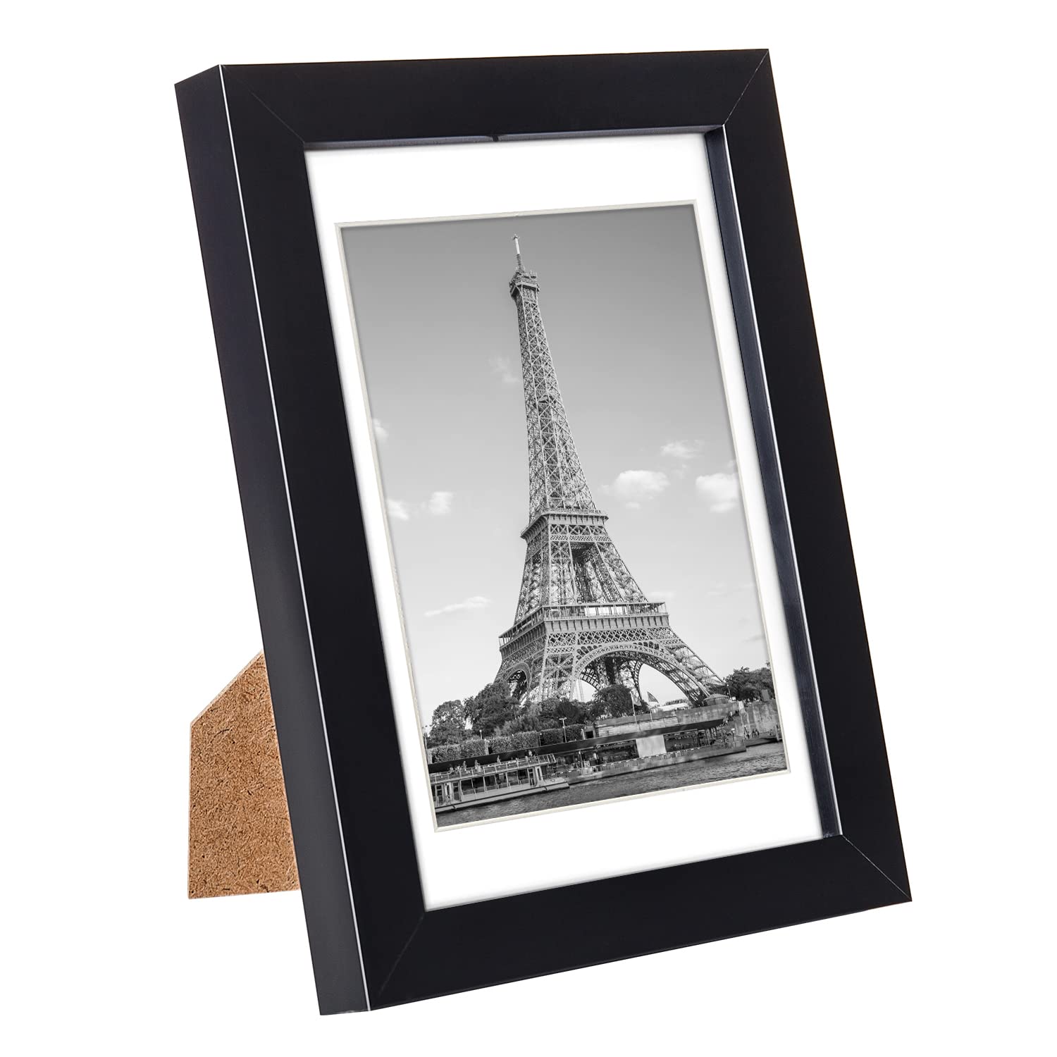 upsimples 5x7 Picture Frame Set of 10, Display Pictures 4x6 with Mat or 5x7 Without, Multi Photo Frames Collage for Wall or Tabletop Display, Black