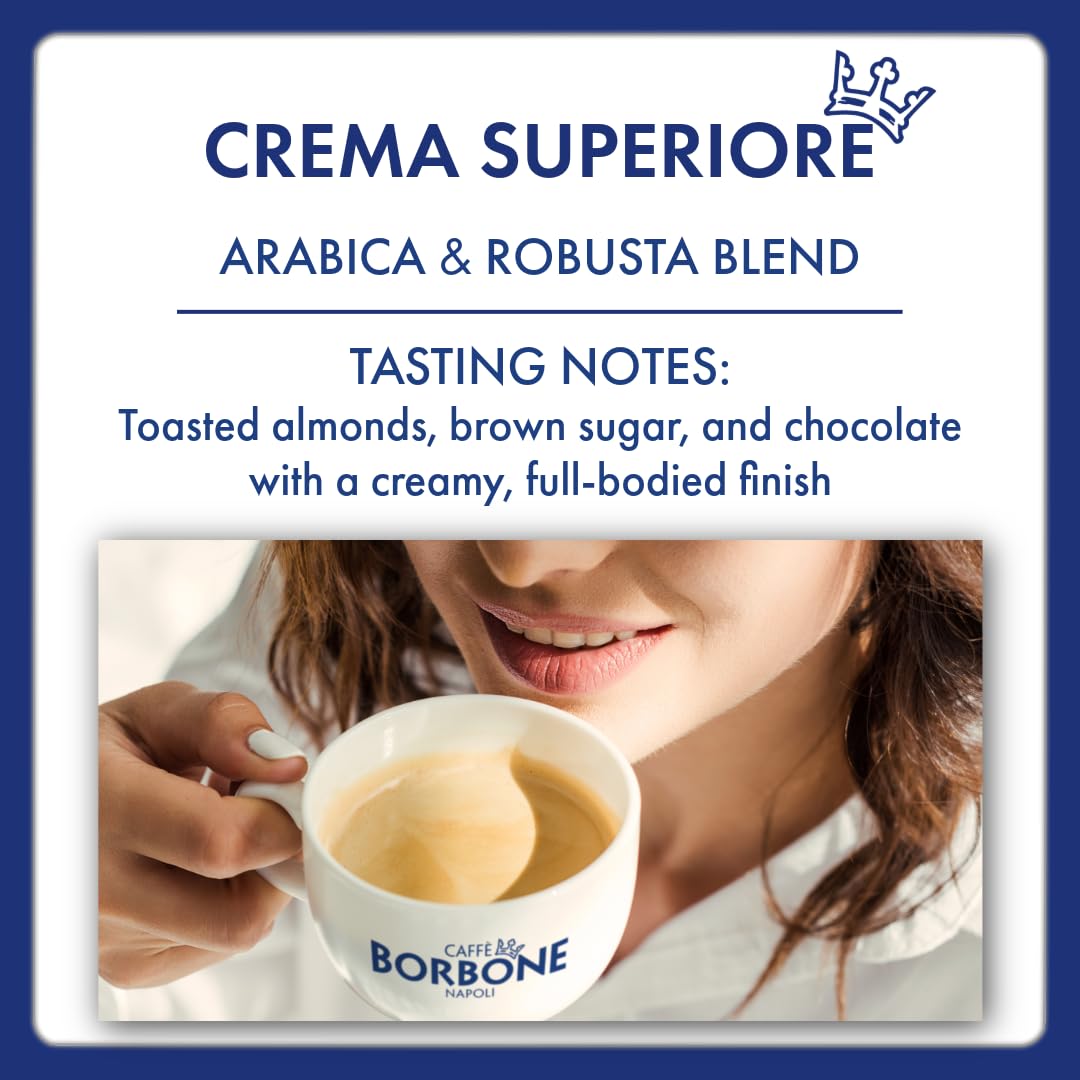 Caffè Borbone Crema Superiore Whole Bean Coffee, Arabica and Robusta Blend, Medium Roast, 2.2 lb Bag (Pack of 1)