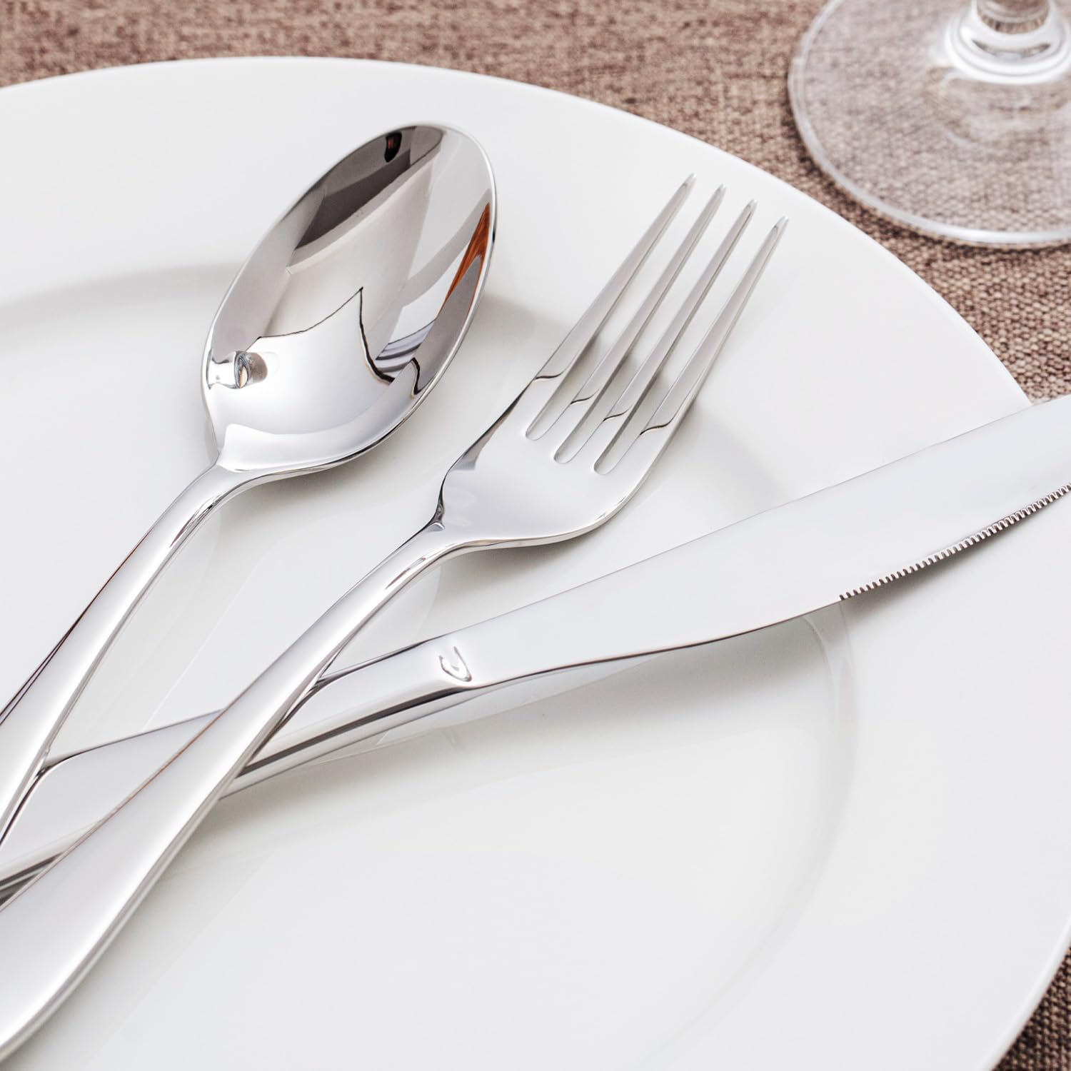 KINGSTONE 30-Piece Silverware Set for 6,18/10 Premium Stainless Steel Flatware Set, for Home, Restaurant, Wedding and Party Use,Mirror-Polished Cutlery Set, Dishwasher Safe