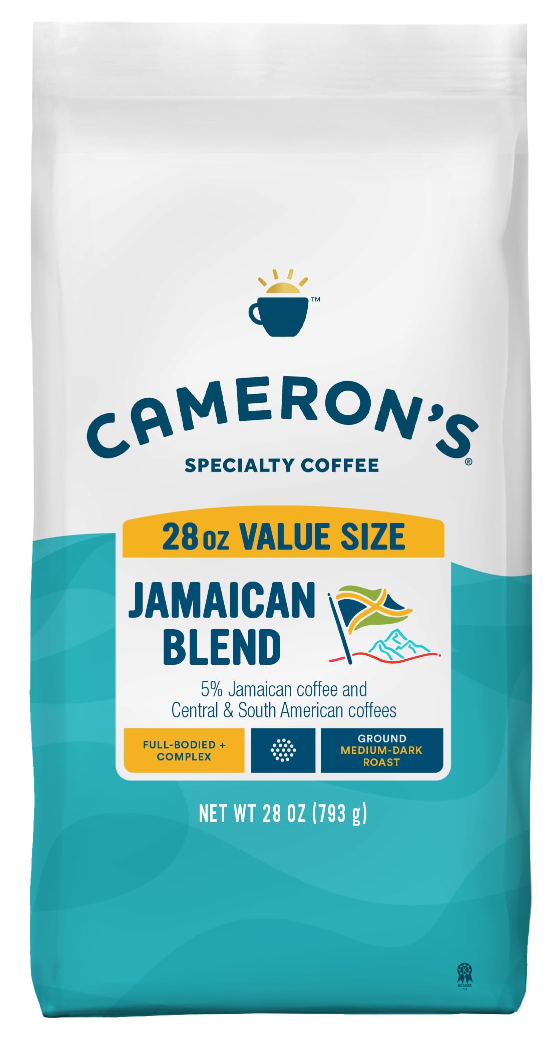 Cameron's Coffee Roasted Ground Coffee Bag, Dark Chocolate Mocha, Smooth Flavored Coffee, Sustainable, Small-batch Roasted, 28 Ounce (Pack of 1)