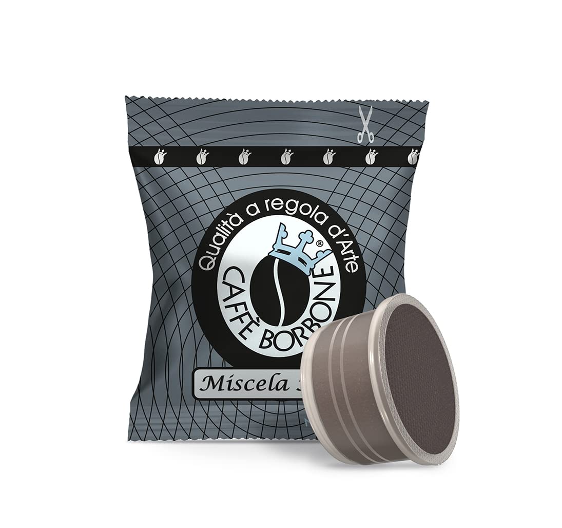 Caffè Borbone Compatible Lavazza Espresso Point 100 Coffee Pods, Blue Blend with Refined Taste, Powerful Character and Intense Aroma, Roasted and Freshly Packaged in Italy
