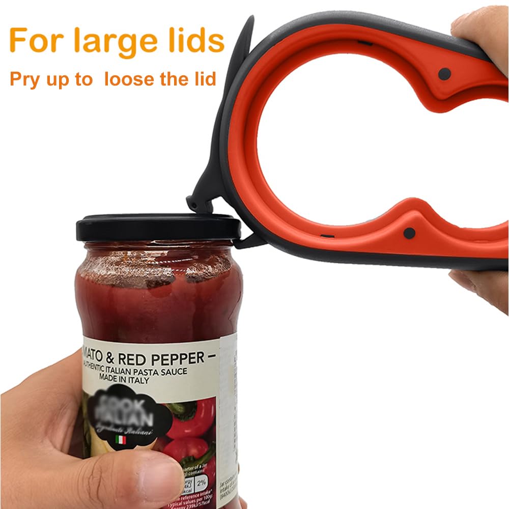 Otstar Jar Opener Bottle Opener and Can Opener for Weak hands, Seniors with Arthritis and Anyone with Low Strength, Mutil Jar Opener Get Lids Off Easily (Blue and Grey)
