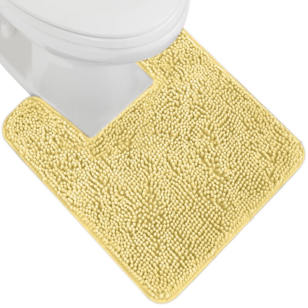 GORILLA GRIP Bath Rug Mat, Thick Soft Absorbent Chenille, Quick Dry Microfiber Mats, Rubber Backing Washable Shower Floor Rugs, US Designed Bathroom Bathmat Home Decor Accessories, 24x17, Grey