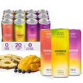 Moment Botanical Tea (Shark Tank) - Non Carbonated - Calm, Clarity & Relaxation with L-Theanine & Ashwagandha - Non Alcoholic Drinks - Sparkling Adaptogen Drink - 0 Sugar 0 Caffeine - 12 Pack 11.5 fl oz