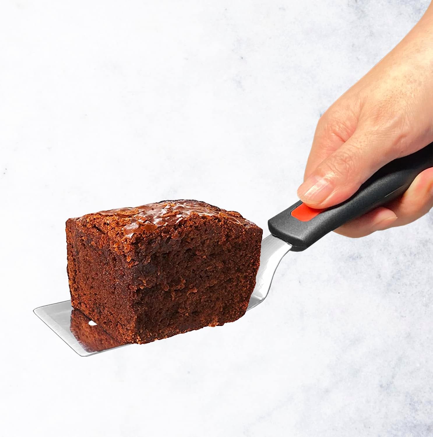 Professional Mini-Brownes Spatula, Stainless Steel Cutter and Serve Turner for Serving, Flipping or Cooking, Ideal for Serving, Tiramisu, Cakes, Lasagna or Cookie, Solid