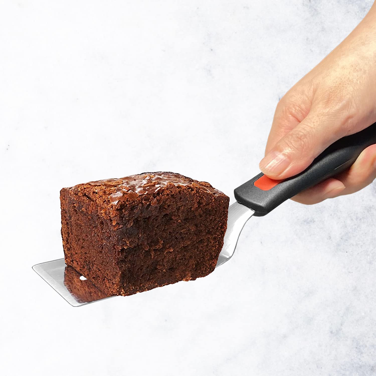 Professional Mini-Serving Spatula Set, Stainless Steel Cutter and Serve Turner for Serving, Flipping or Cooking, Ideal for Brownies, Tiramisu, Cakes, Lasagna or Cookie etc.