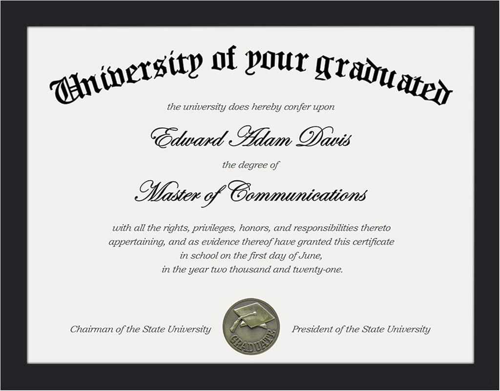 upsimples Certificate Frame with Clear Plexiglass, 8.5 by 11 Picture Diploma Document Degree Frames for Wall and Tabletop, Black, 1 Pack