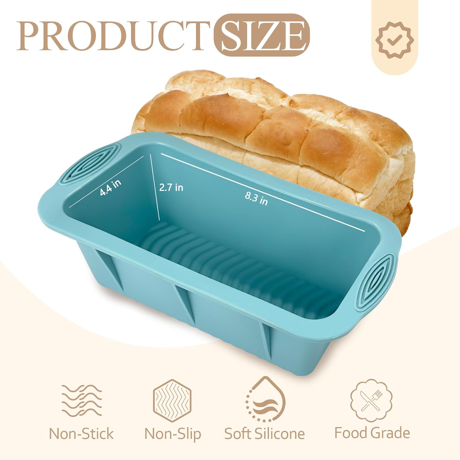 Silicone Sourdough Bread Sling Mat + Loaf Pan Set, Non-Stick, Easy Clean & Release, Round & Rectangular, 2 Pack