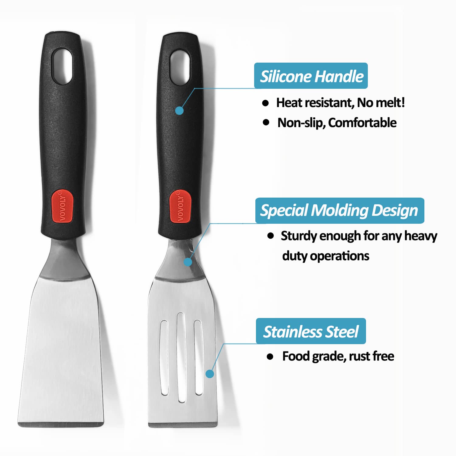 Professional Mini-Serving Spatula Set, Stainless Steel Cutter and Serve Turner for Serving, Flipping or Cooking, Ideal for Brownies, Tiramisu, Cakes, Lasagna or Cookie etc.
