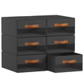 Homsorout Large Closet Storage Bins - 6 Pack Pull-Out Stackable Fabric Boxes with Clear Window, Foldable Closet Visible Storage Container for Bedroom, Living Room, Home Shelves, Grey