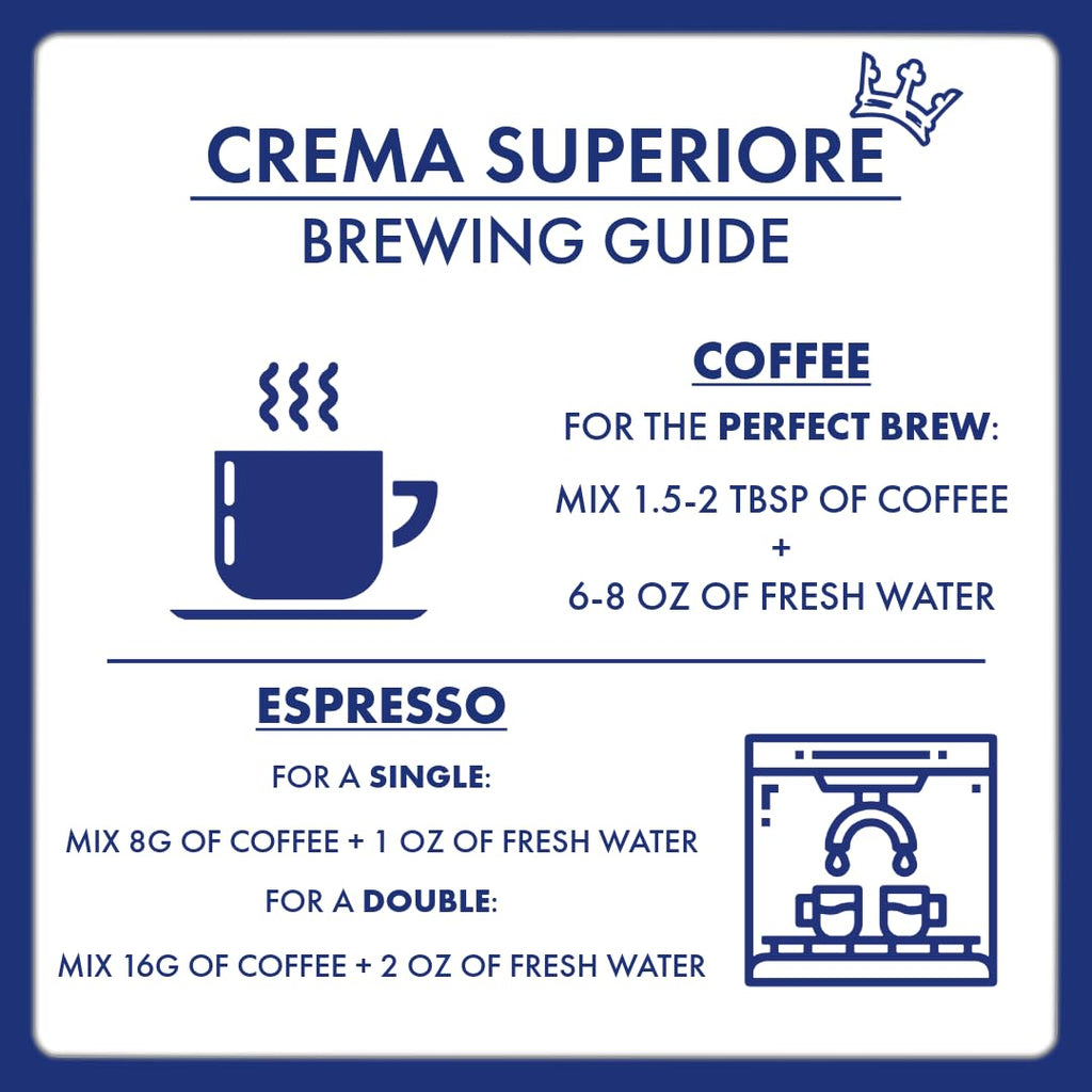 Caffè Borbone Crema Superiore Whole Bean Coffee, Arabica and Robusta Blend, Medium Roast, 2.2 lb Bag (Pack of 1)
