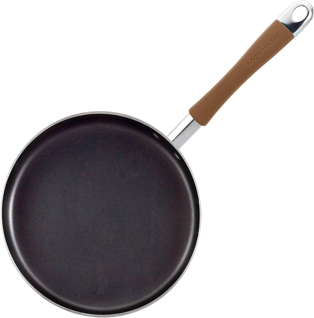Rachael Ray - 16802 Rachael Ray Cucina Nonstick Cookware Pots and Pans Set, 12 Piece, Sea Salt Gray